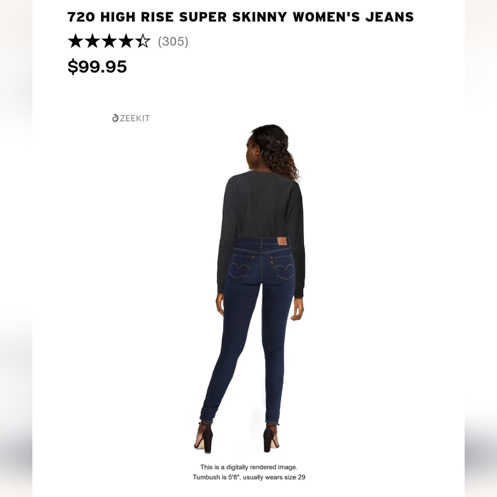 LEVIS HIGH RISE SKINNY JEANS - Picture 7 of 7